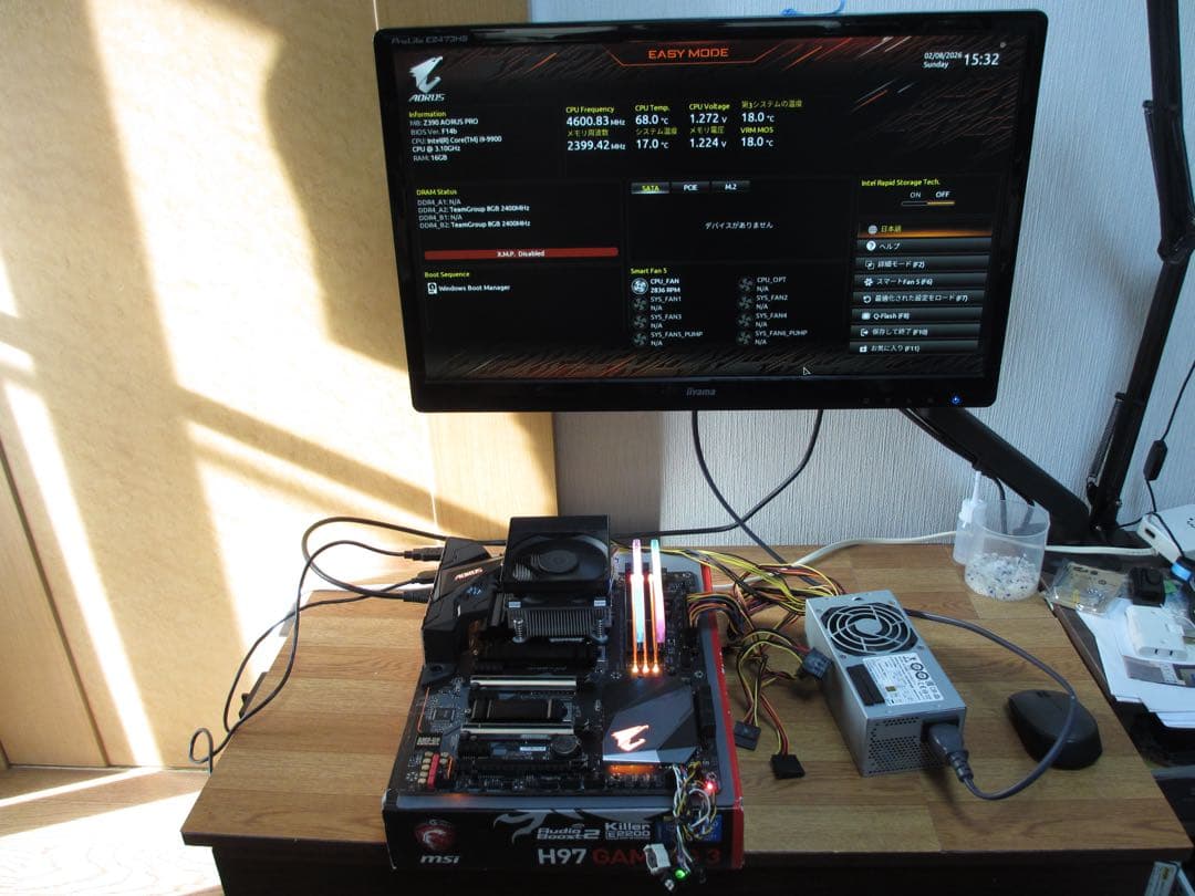 マザーボード /GIGABYTE Z390 AORUS PRO/i9-9900/16GB/