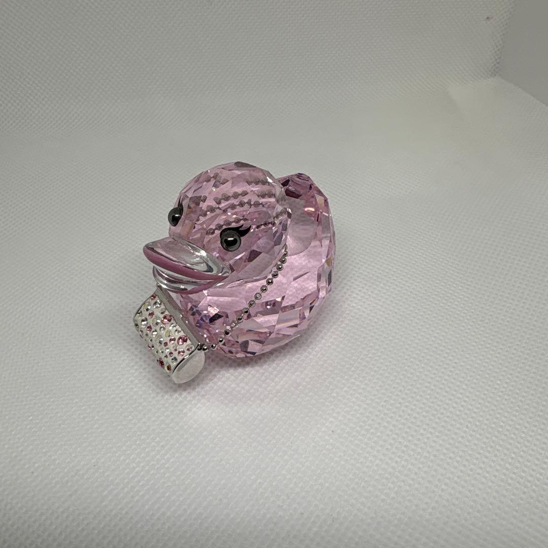 スワロフスキー クリスタル ピンク アヒル 置物 箱無し
