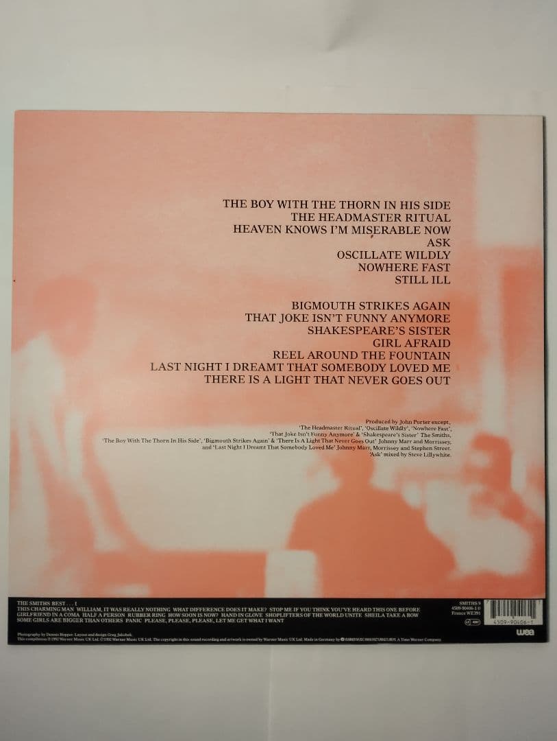 THE SMITHS BEST II UK盤アナログレコード 極上品