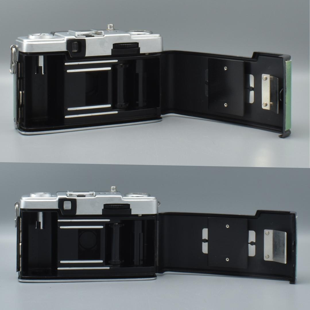 整備済 OLYMPUS EE-2 グリーン系 外装リメイク 動作OK 赤ベロOK