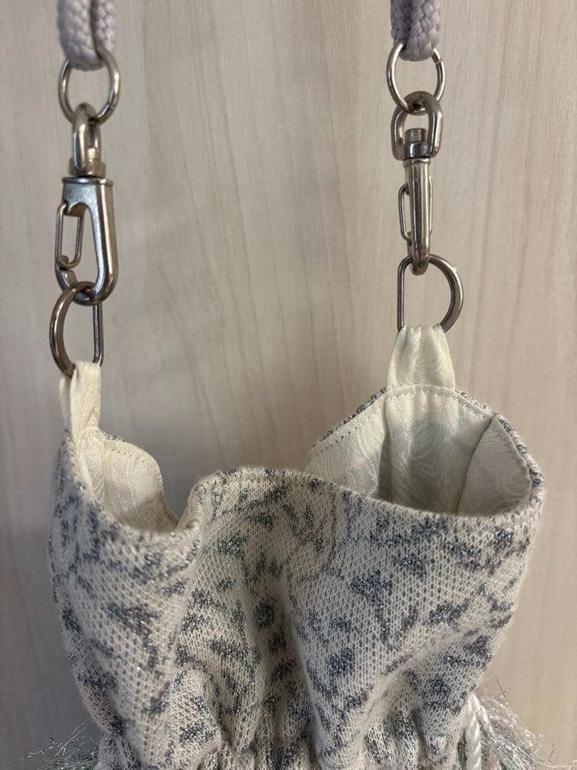 バッグ adjustable strap jacquard pochette