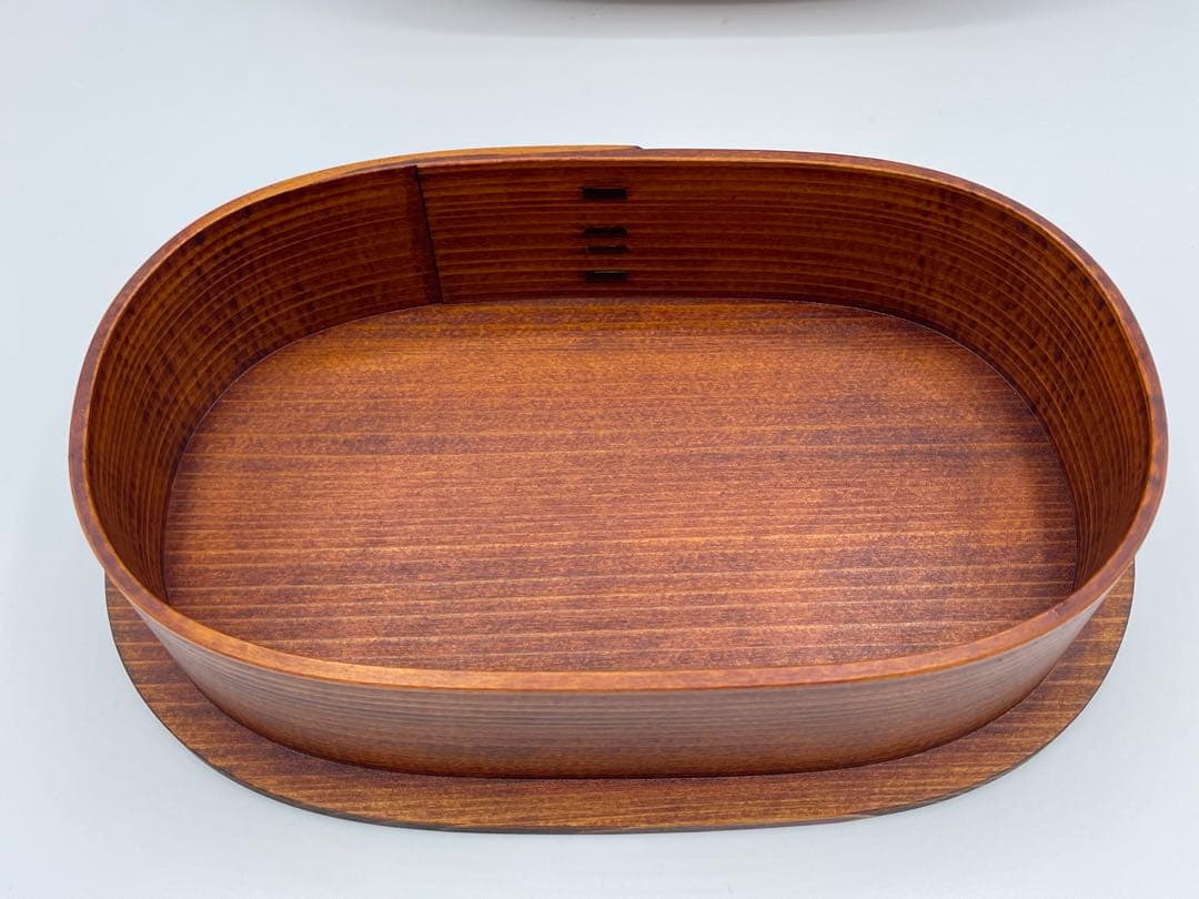 新品未使用 大館工芸社 曲げわっぱ 小判弁当（大）ふき漆塗り