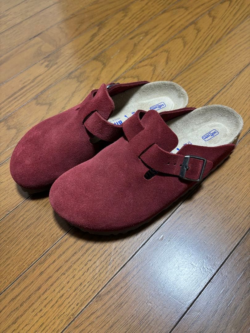 ビルケンシュトック ボストン 38 24.5cm レッド