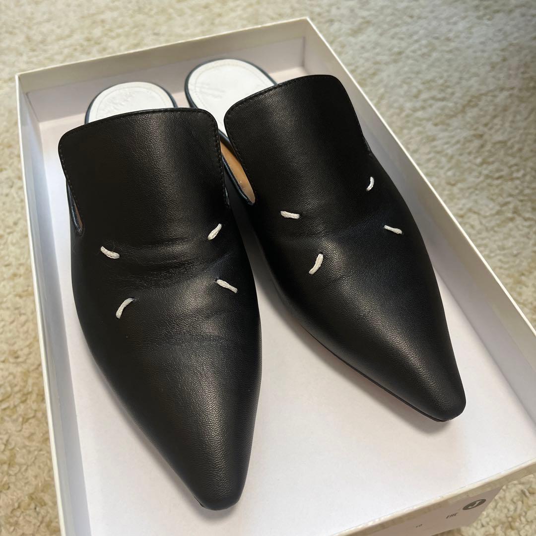 (*)様 Maison Margiela 4ステッチ Kiki 黒 サンダルミュ