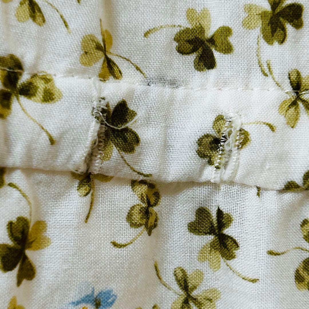 ピンクハウス　綿ローン　チュニック　ピコフリル　四葉のクローバー【訳あり】P49