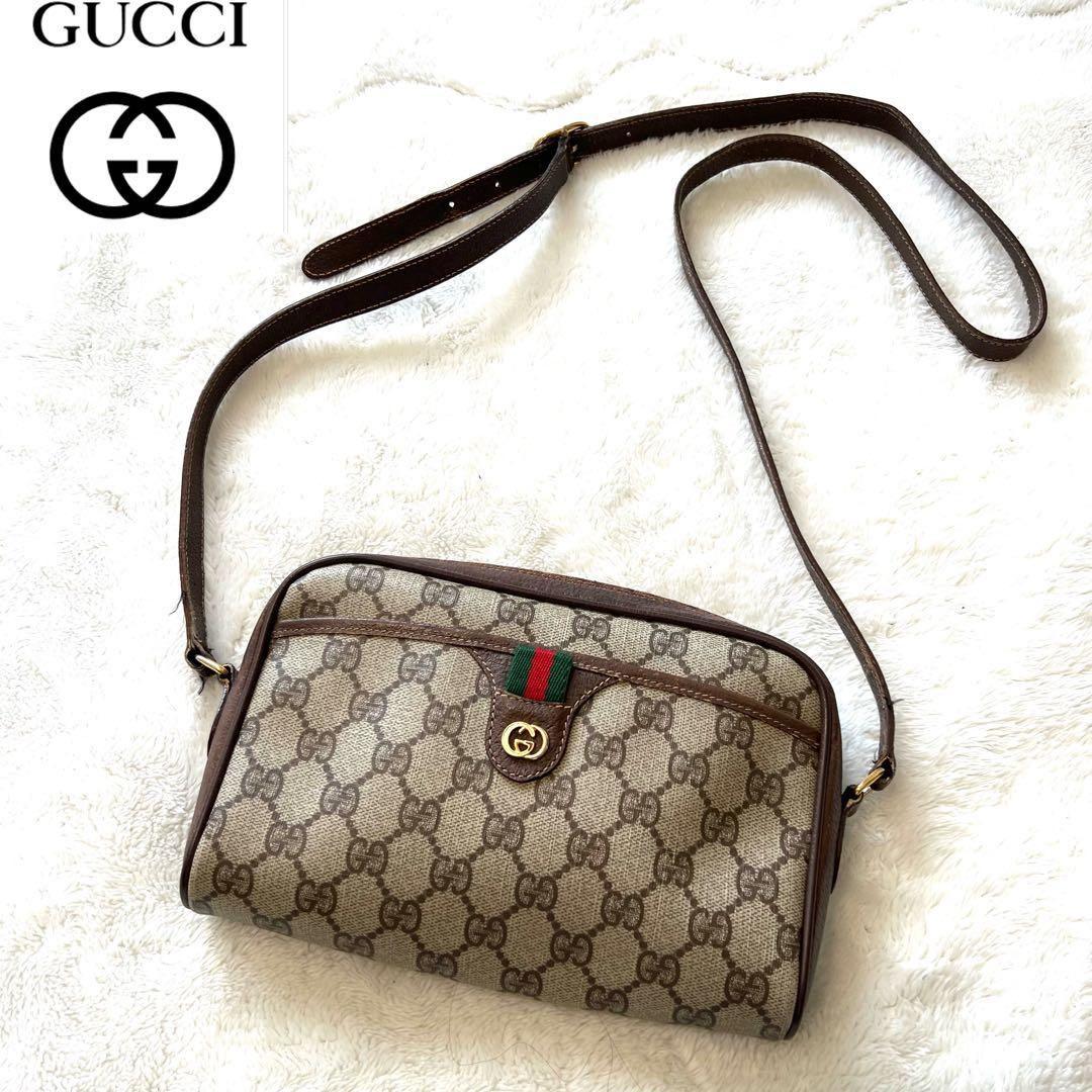 GUCCI オールドグッチ　斜め掛け ショルダーバッグ