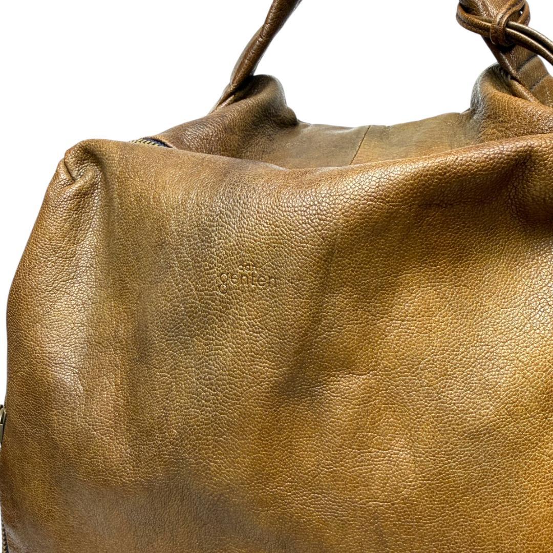 良品 dan genten 3368 リュック レザー ゴートヌメ ブラウン系