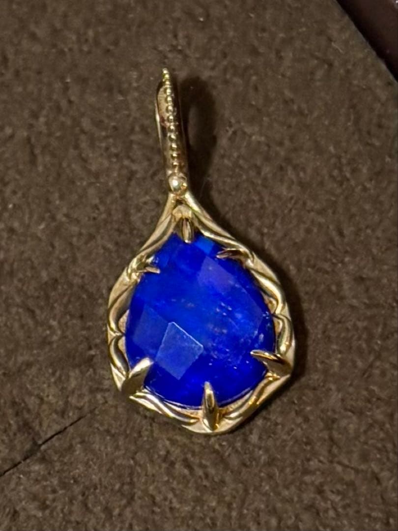 アガット　チャーム　ラピスラズリ　K10 agate