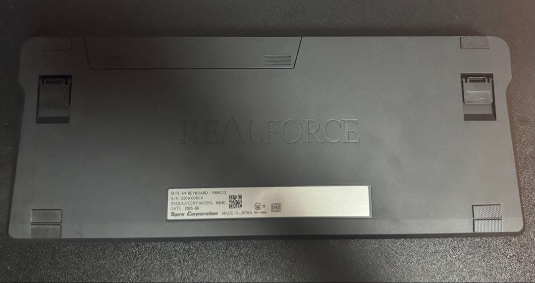REALFORCE R4 キーボード 日本語配列 ブラック ダークグレー 30g