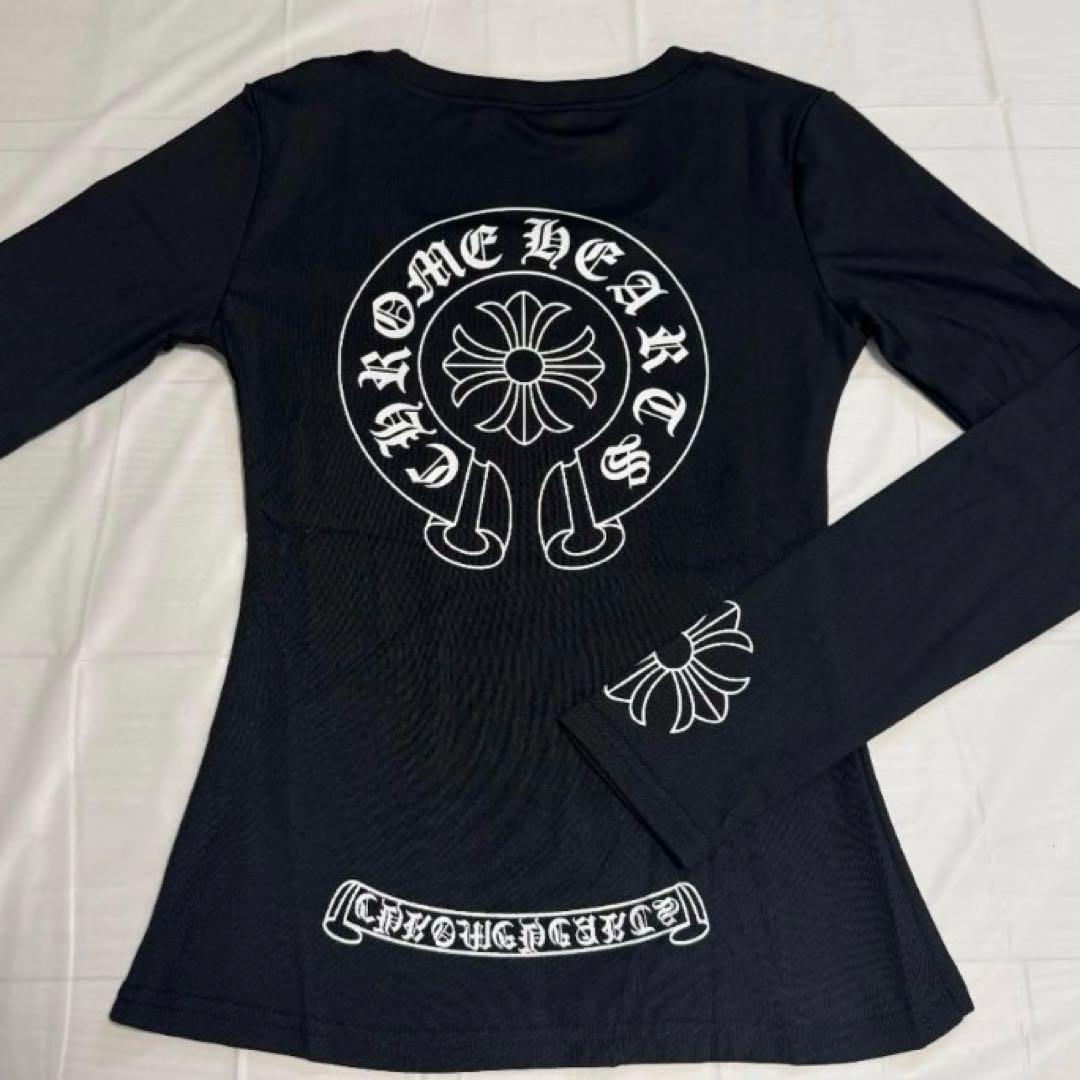 残り1点【新品未使用】クロムハーツ ロングスリーブTシャツ 白 黒 Sサイズ