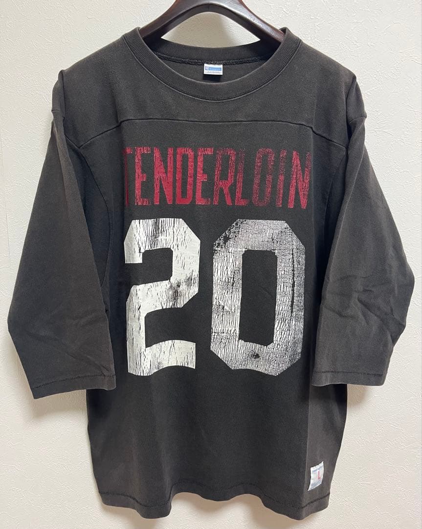 黒L tenderloin テンダーロイン フットボール Tシャツ