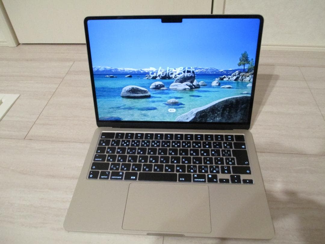 【美品】MacBook AirM2 202216GBSSD256GB充放電12回