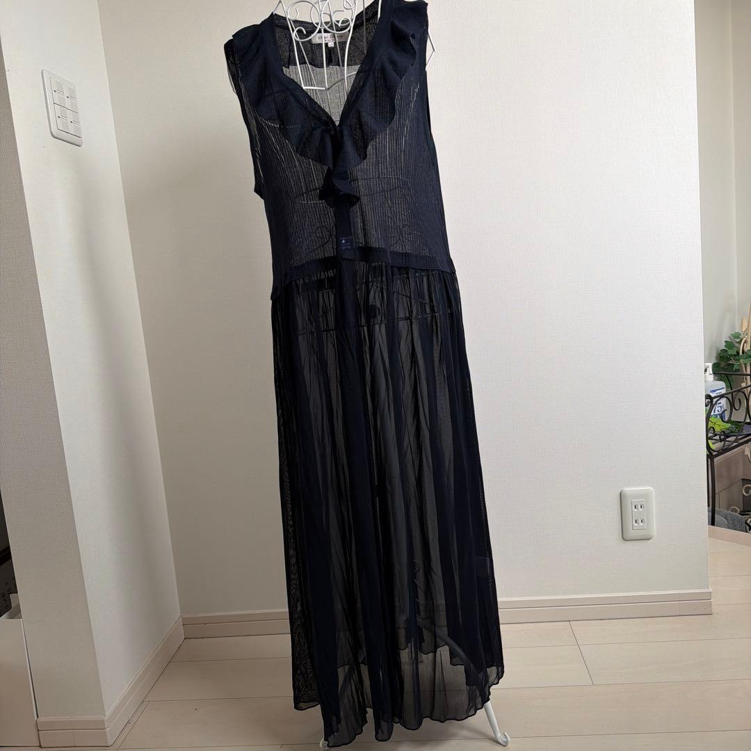 スーパービューティー42ロングジレ　ネイビー