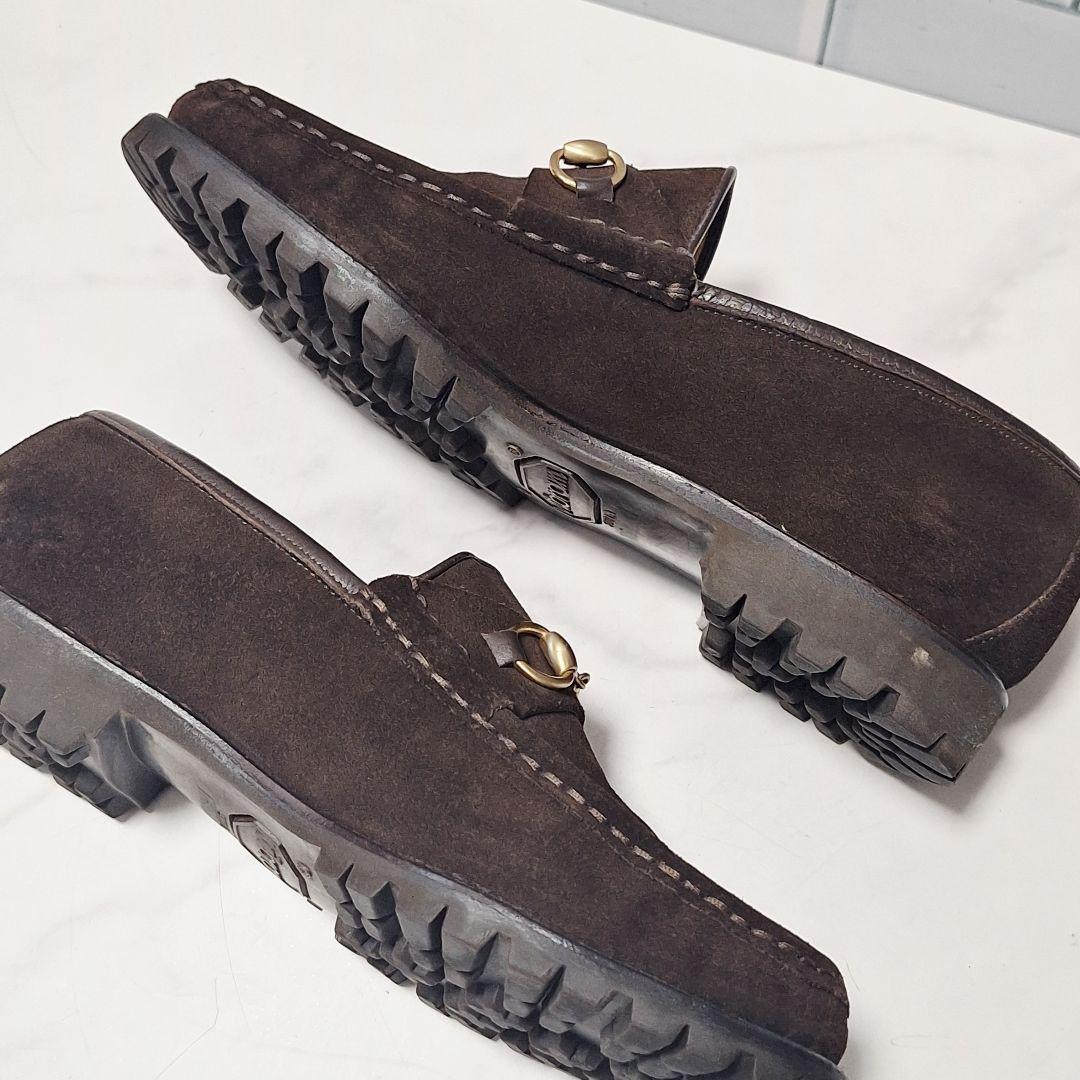 GUCCI グッチ ホースビット ローファー 22 スエード ブラウン