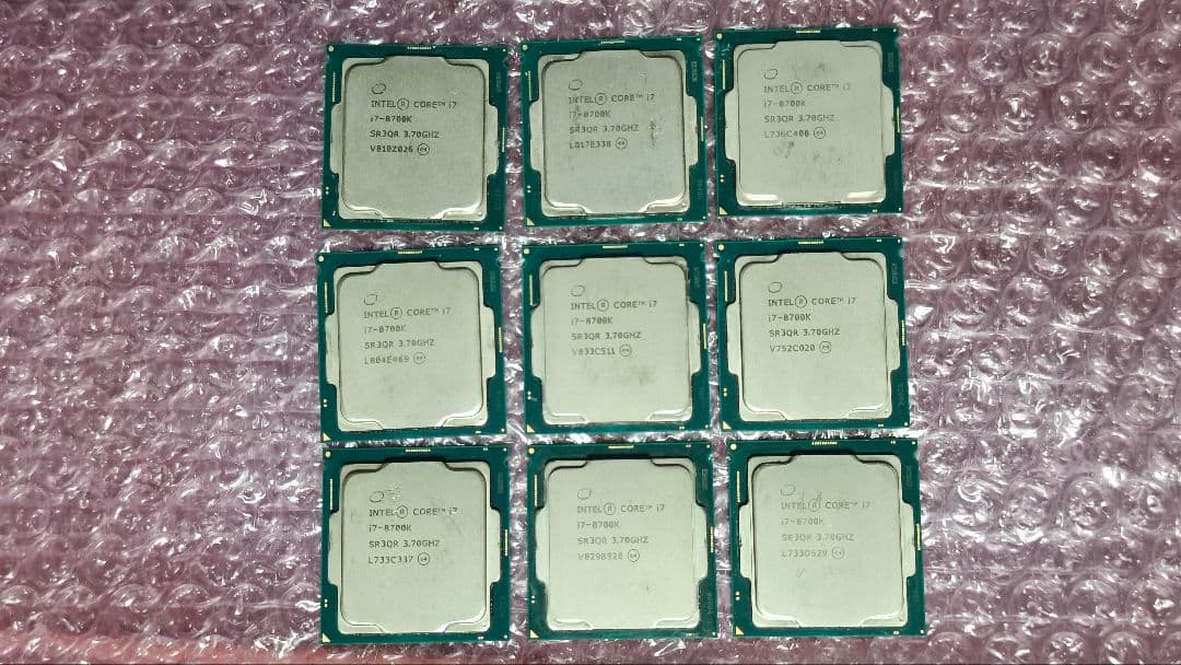 core i7 8700K 9個 まとめ売り動作確認済み