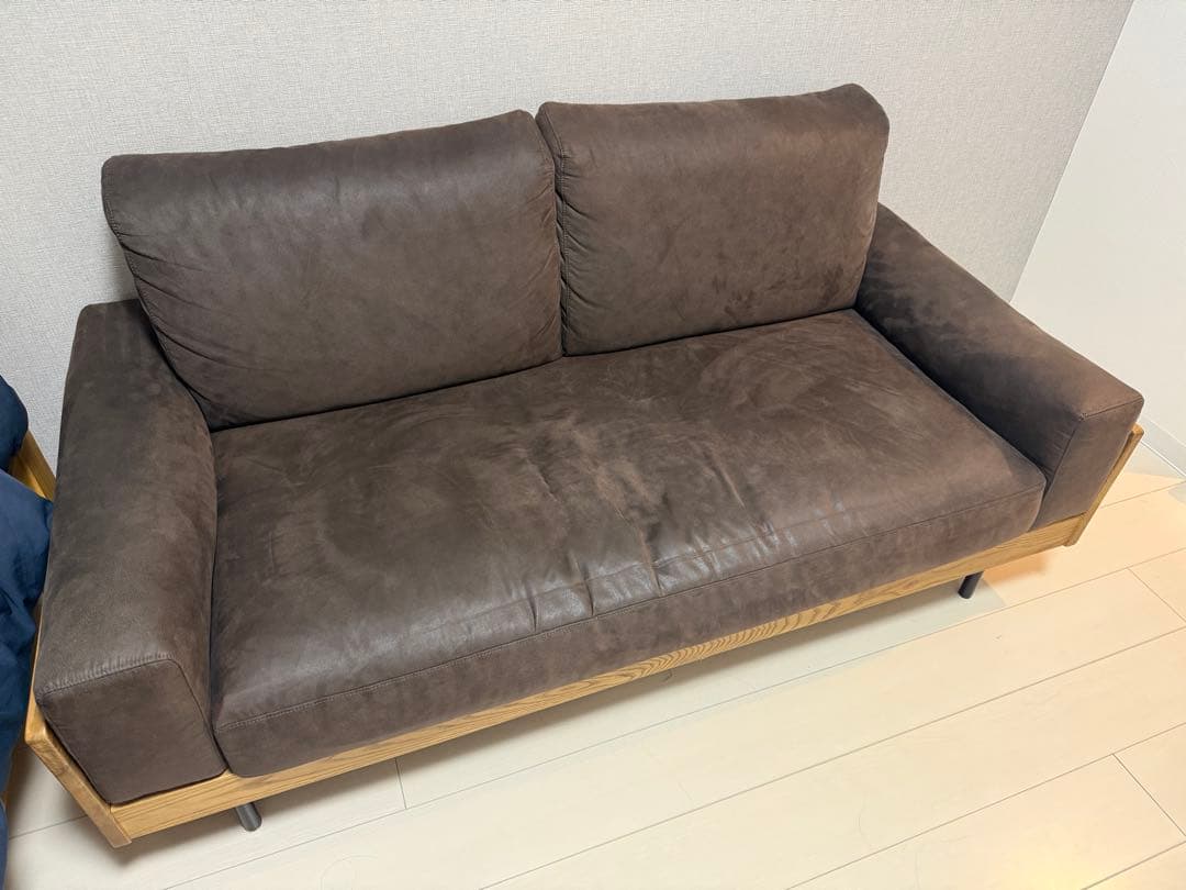 送料込み unico TREL 2.5掛け ソファ ダークブラウン(K148C)