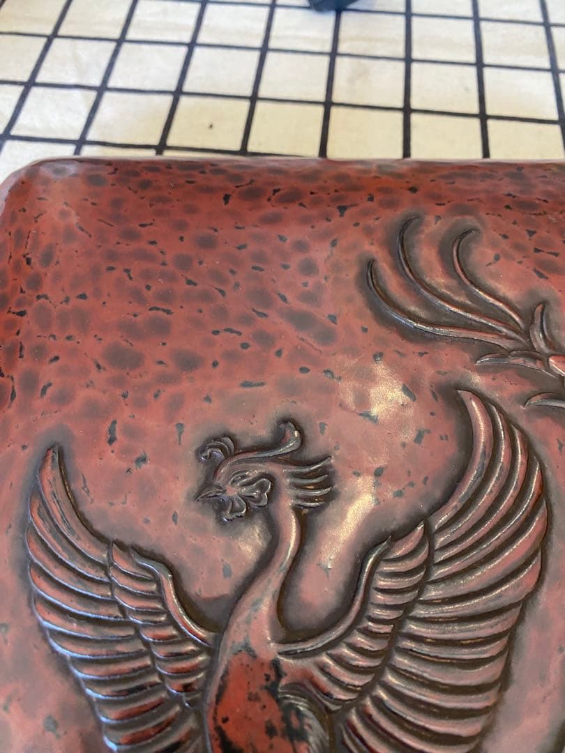 鎌倉彫　博古堂　後藤斎宮　硯箱