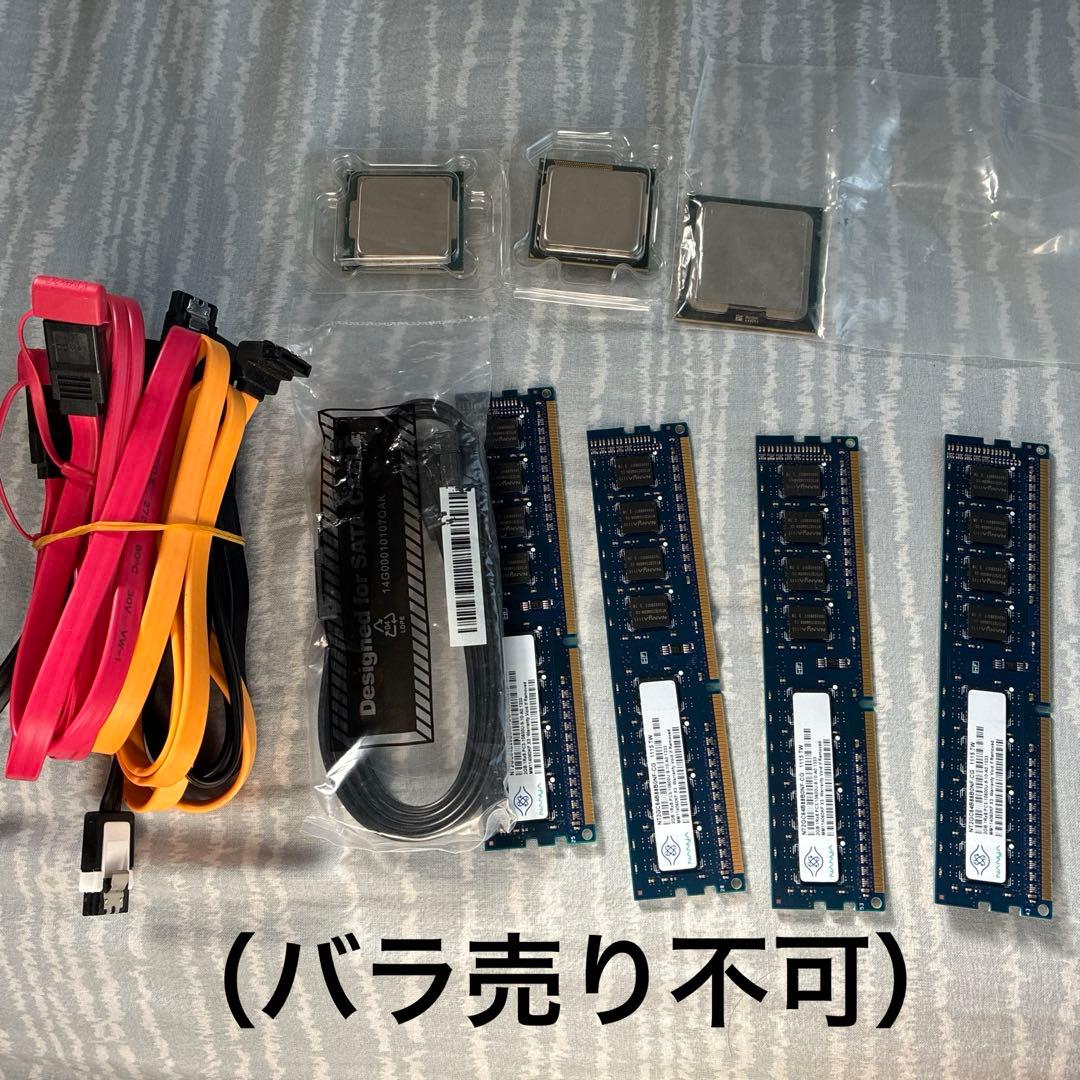 まとめ売り（バラ売り不可）intel CPU SATA3 8本 RAM2×4GB