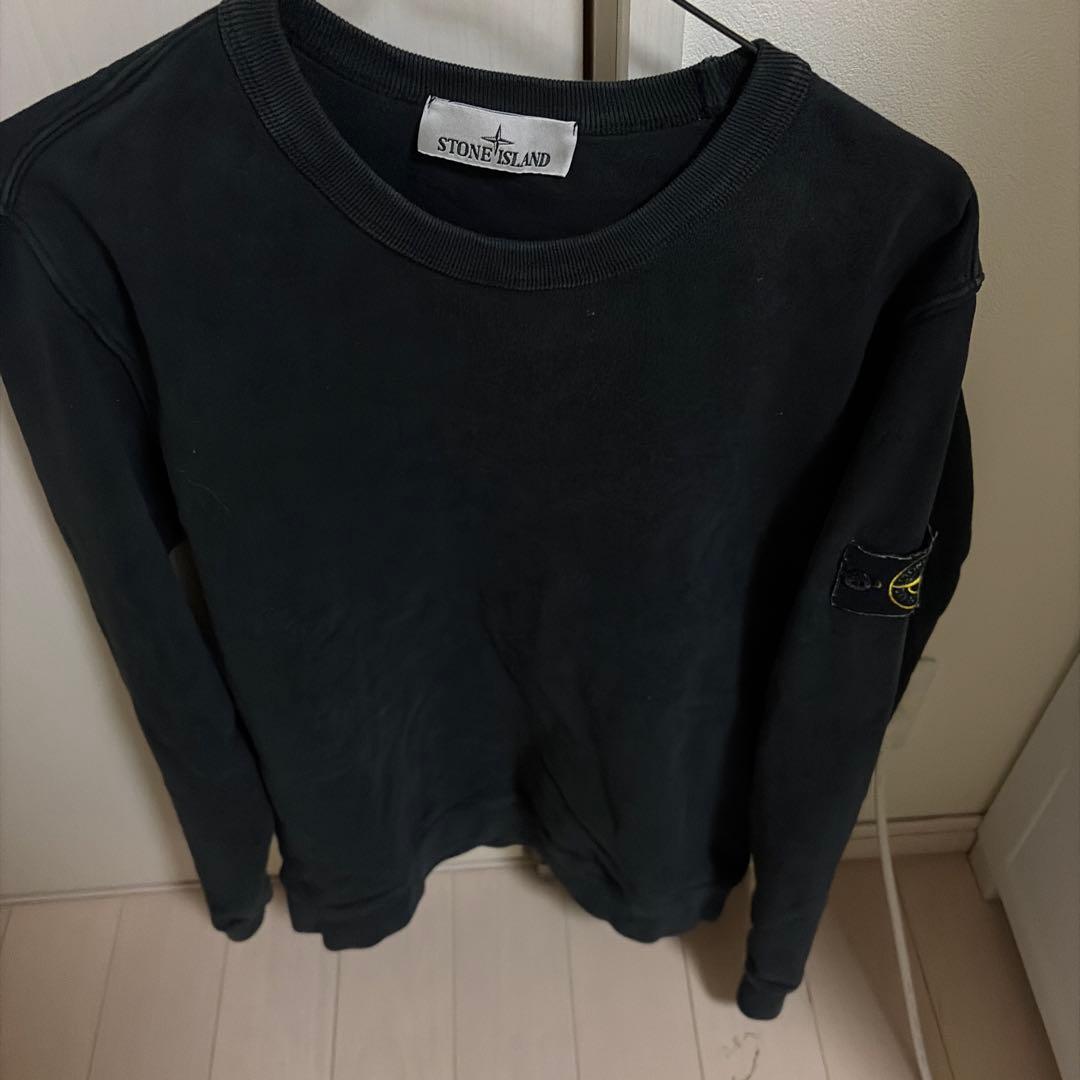 STONE  ブラック 長袖トレーナー