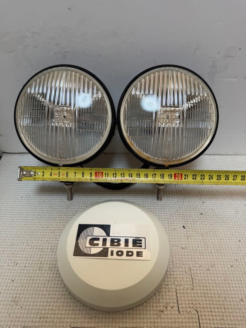 当時物デュアルカウル用CIBIEフォグランプ/ライトカバー付シビエ/検マーシャル