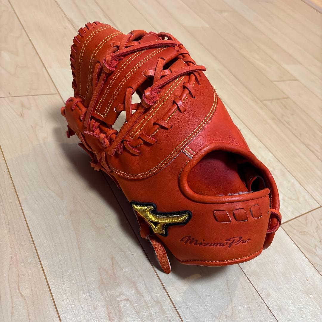 MizunoPro 軟式グローブ オレンジ（左利き用）