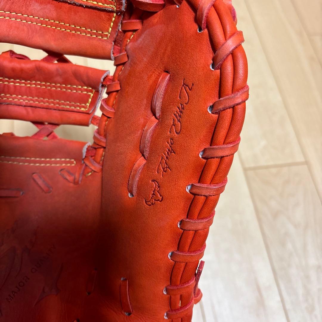 MizunoPro 軟式グローブ オレンジ（左利き用）