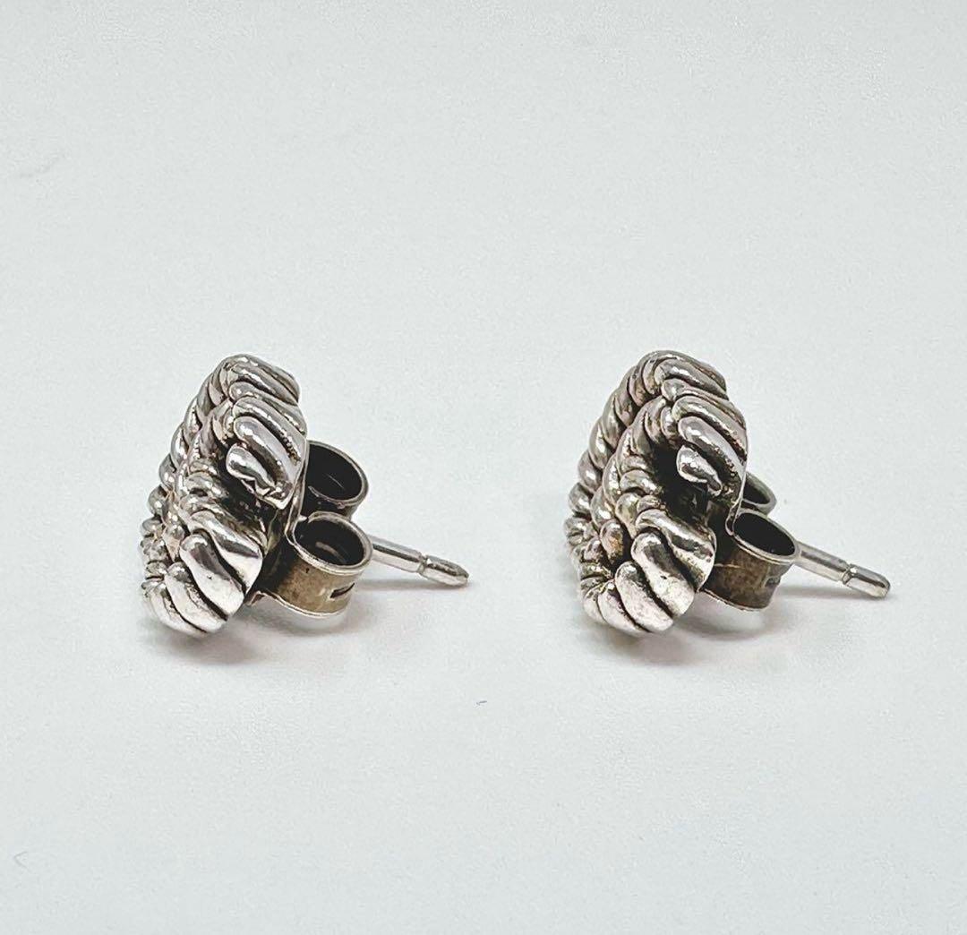 GUCCI シルバー ロープ状G ロゴピアス