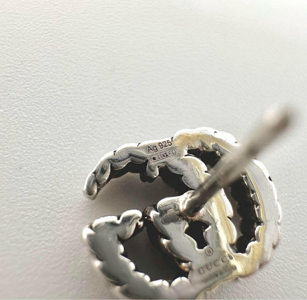 GUCCI シルバー ロープ状G ロゴピアス