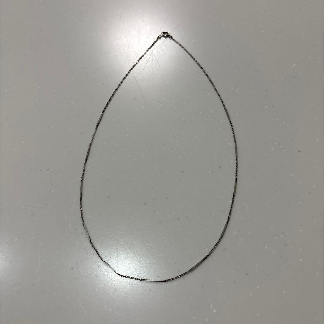 リ*ボ様 pm 刻印　プラチナ切子　ネックレス　ヴィンテージ一