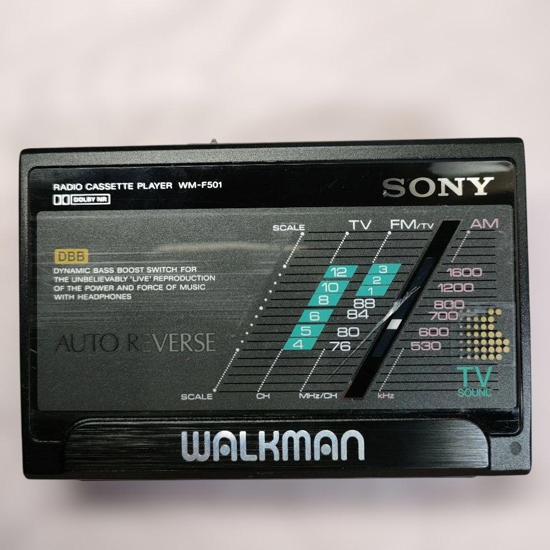 SONY CASSETTE PLAYER WM-F501 ジャンク ケース付