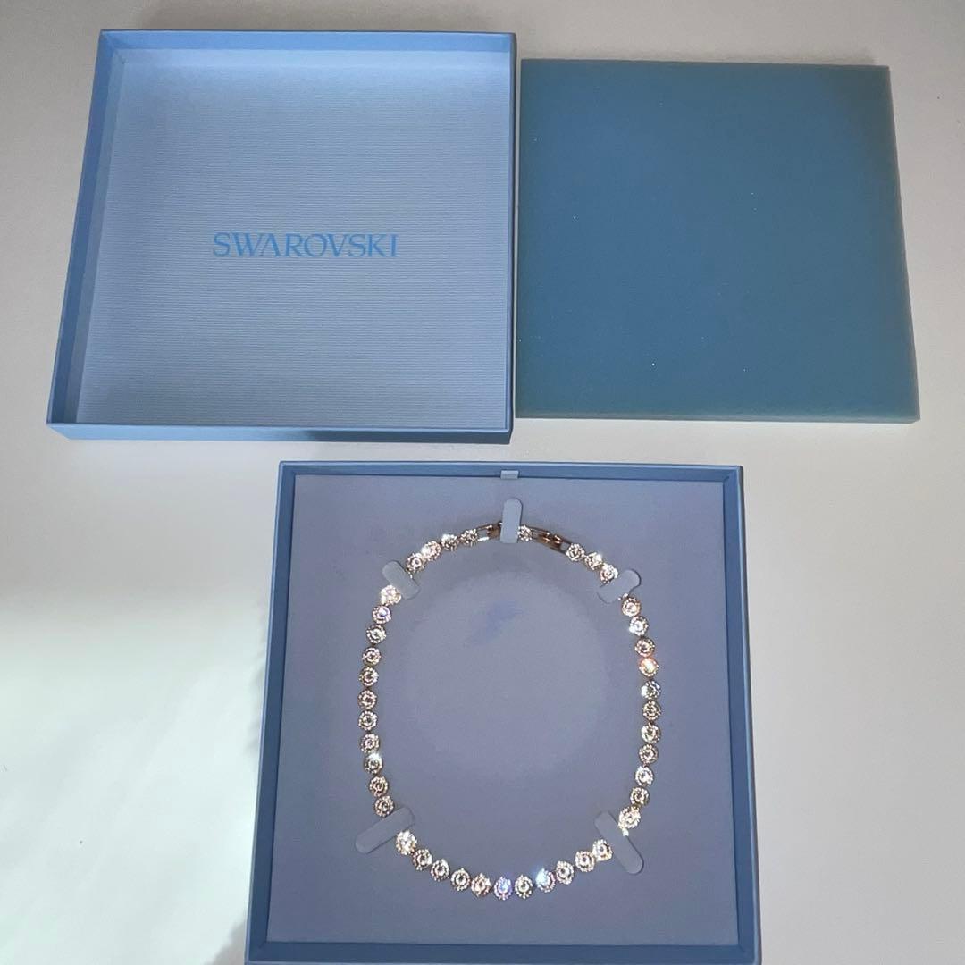 swarovski Una Angelic ネックレス　ラウンドカット ゴールド