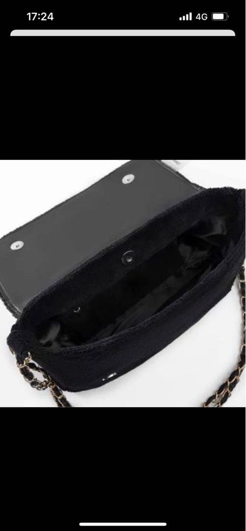 れいCHANEL シャネル ミニバッグ ポーチ ブラック×ホワイトロゴ︎︎︎︎︎︎☑︎