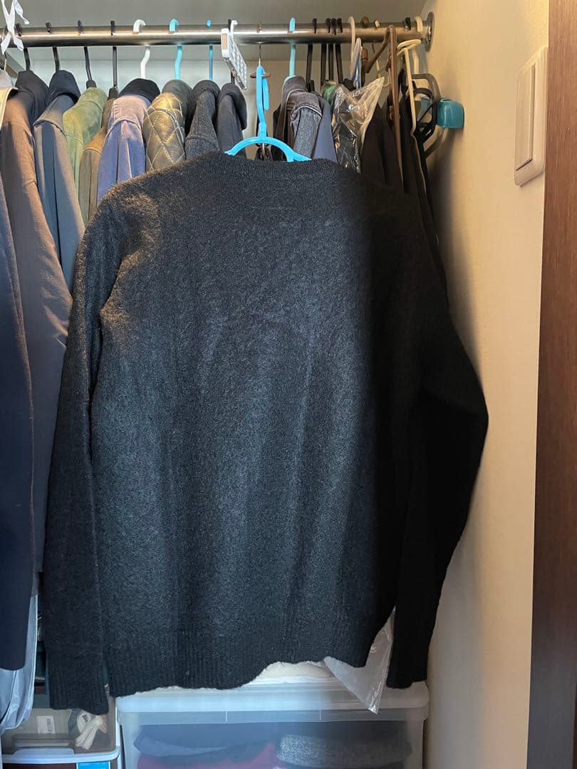 ワコマリア モヘア 厚手ニット・セーター　ブラック