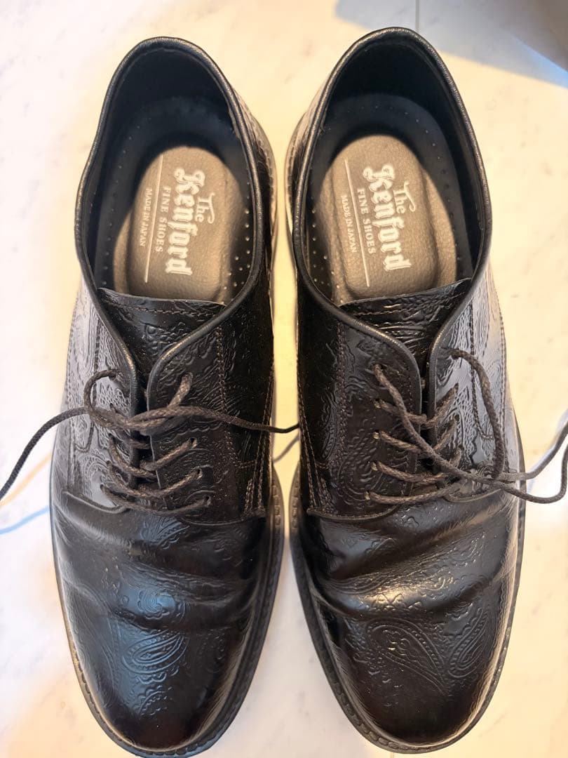 The Kenford ブラックペイズリー　25cm ドレスシューズ