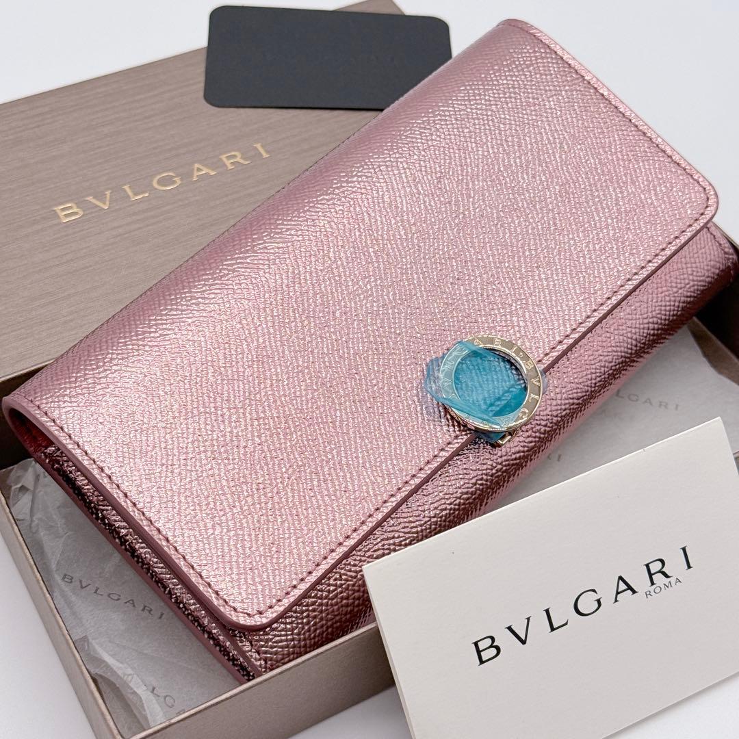 未使用✨ BVLGARI ブルガリ ロゴクリップ ローズゴールド 長財布