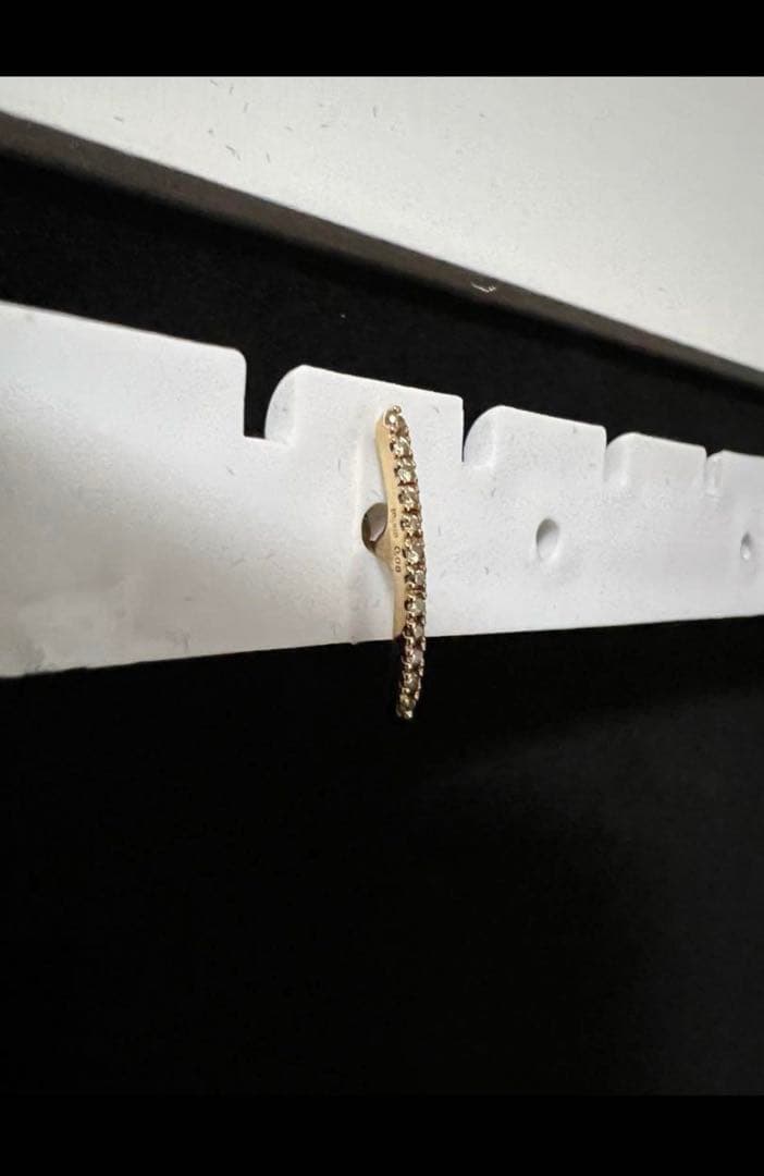 Hirotaka ショートバーダイヤモンドピアス