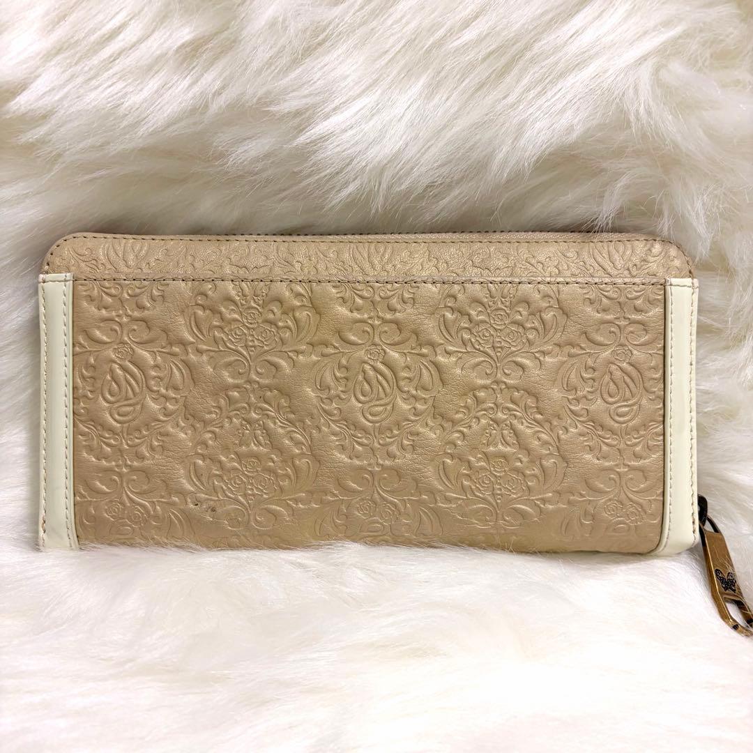 ANNA SUIアナスイ 長財布 セルパン アンティーク 白蛇 ゴールド