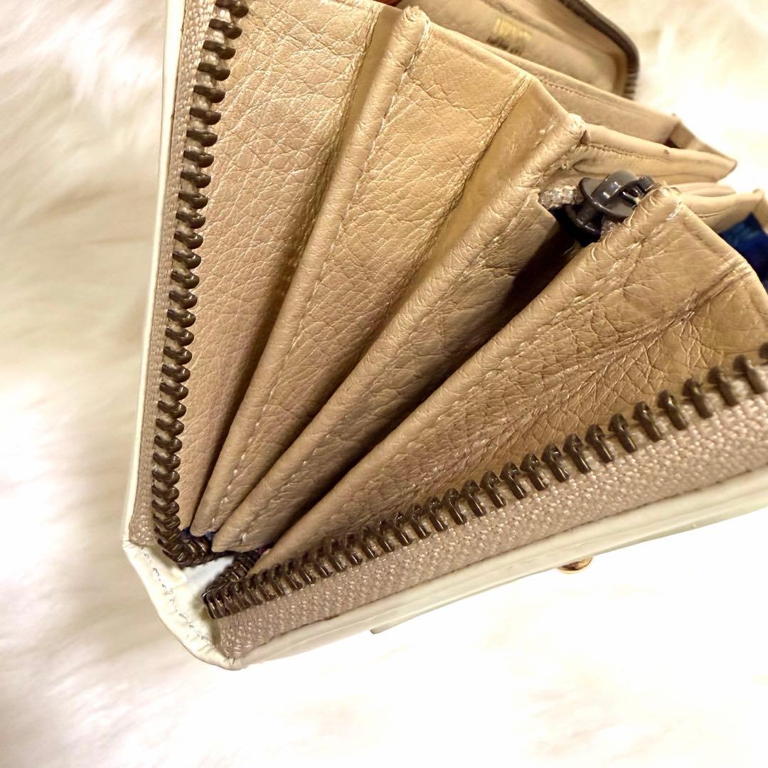 ANNA SUIアナスイ 長財布 セルパン アンティーク 白蛇 ゴールド