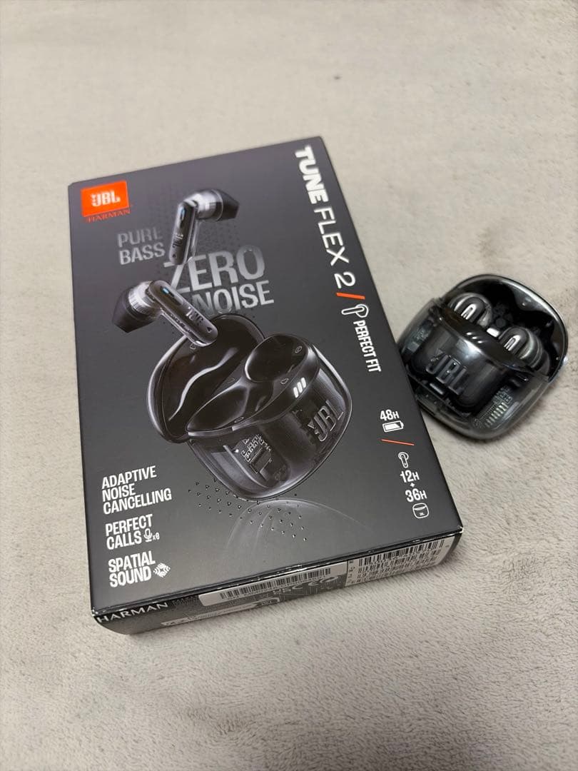イヤホン JBL TUNE FLEX 2 GHOST EDITION Black
