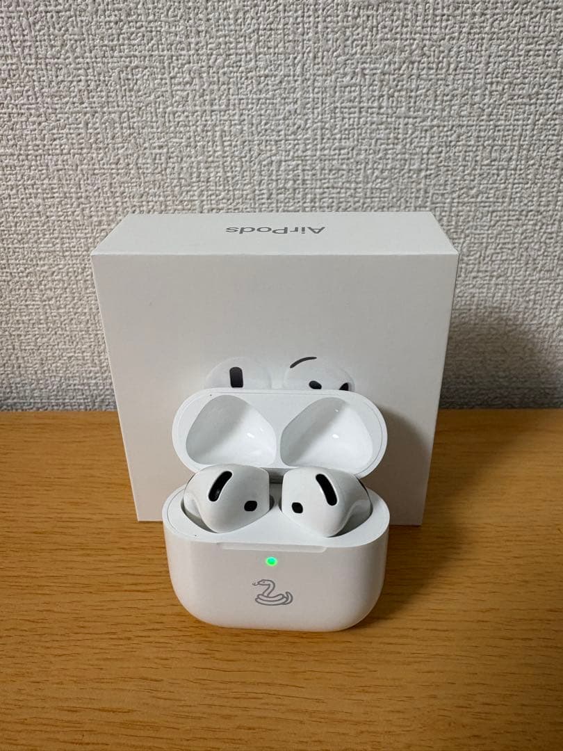 AirPods4 刻印入 ノイキャンなし （ケース、イヤホン本体、箱）