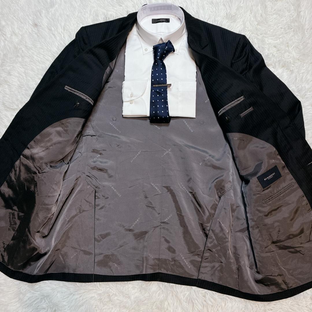 【極美品✨】バーバリーロンドン テーラードジャケット ウール シルク ホース刺繡