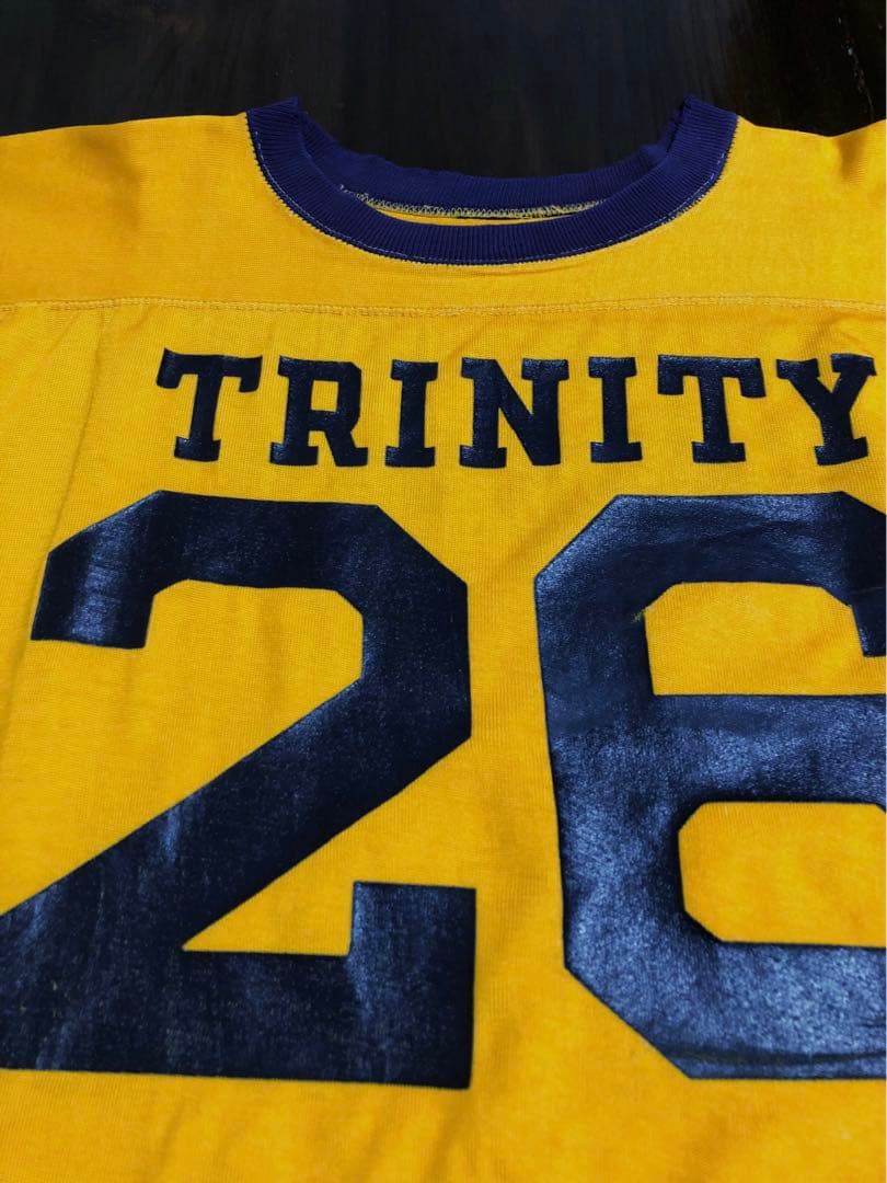 60sチャンピオン　フットボール　Tシャツ　カレッジ　70s 80s ナス紺