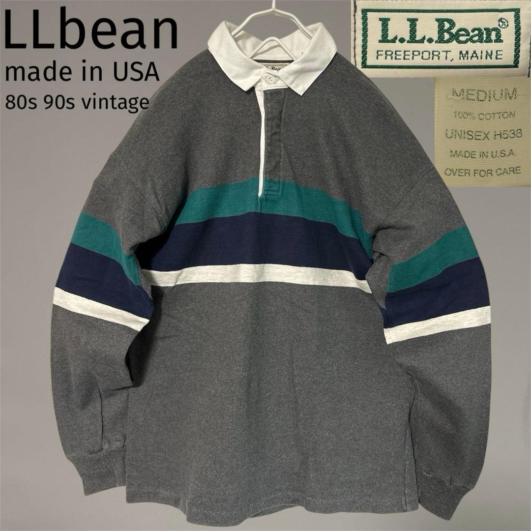美品 80s 90s vintage LLbean USA製 ラガーシャツ