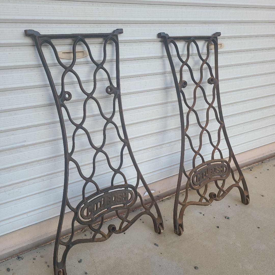 ヴィンテージアイアン製ミシン脚 2脚セット当時の物