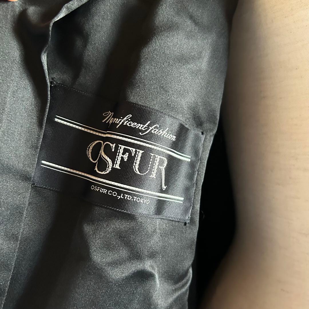 高級 SAFURON OSFUR ダークブラウン ミンクファーロングコート