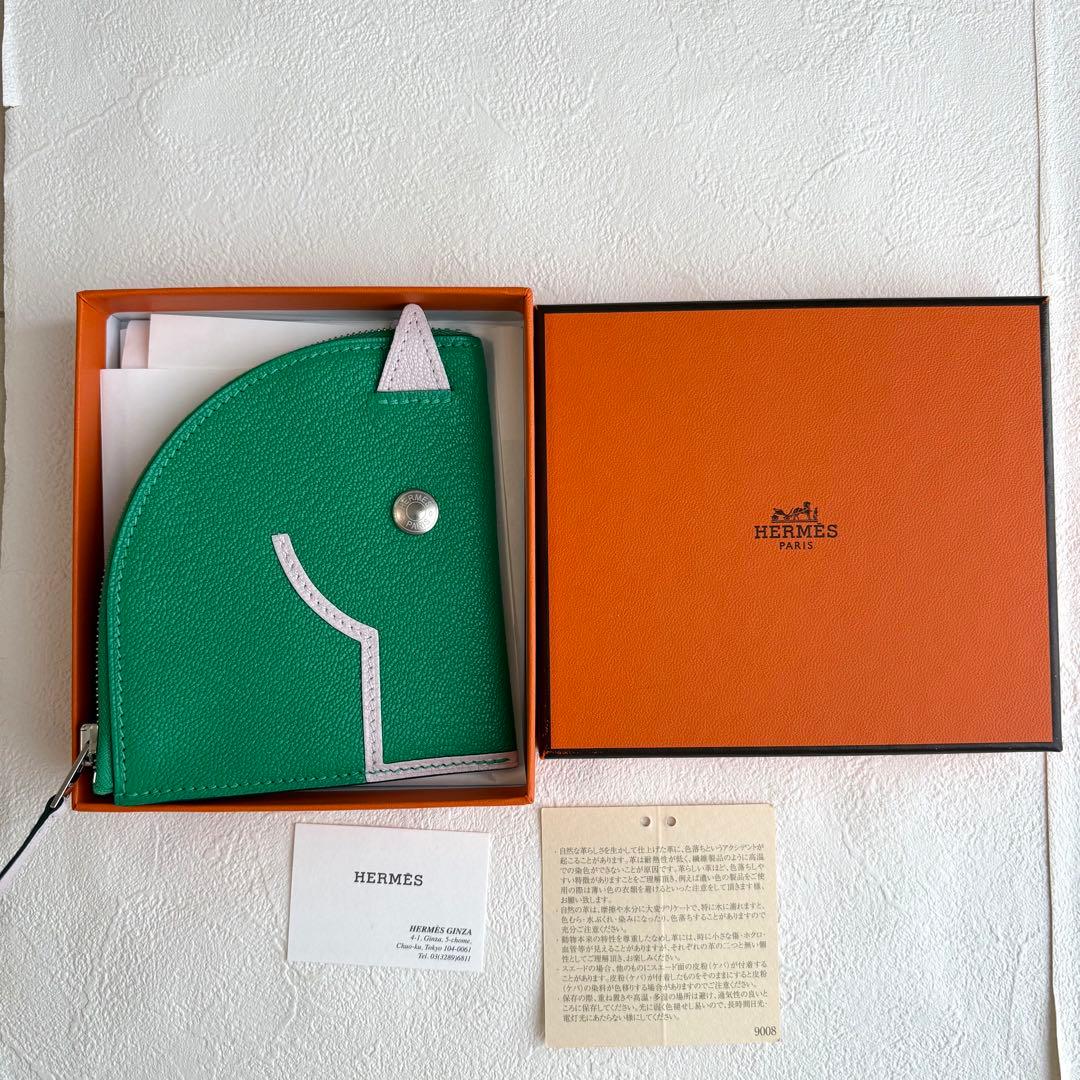 2022年【保護シール】HERMES パドック　ウォレット ケース ミント