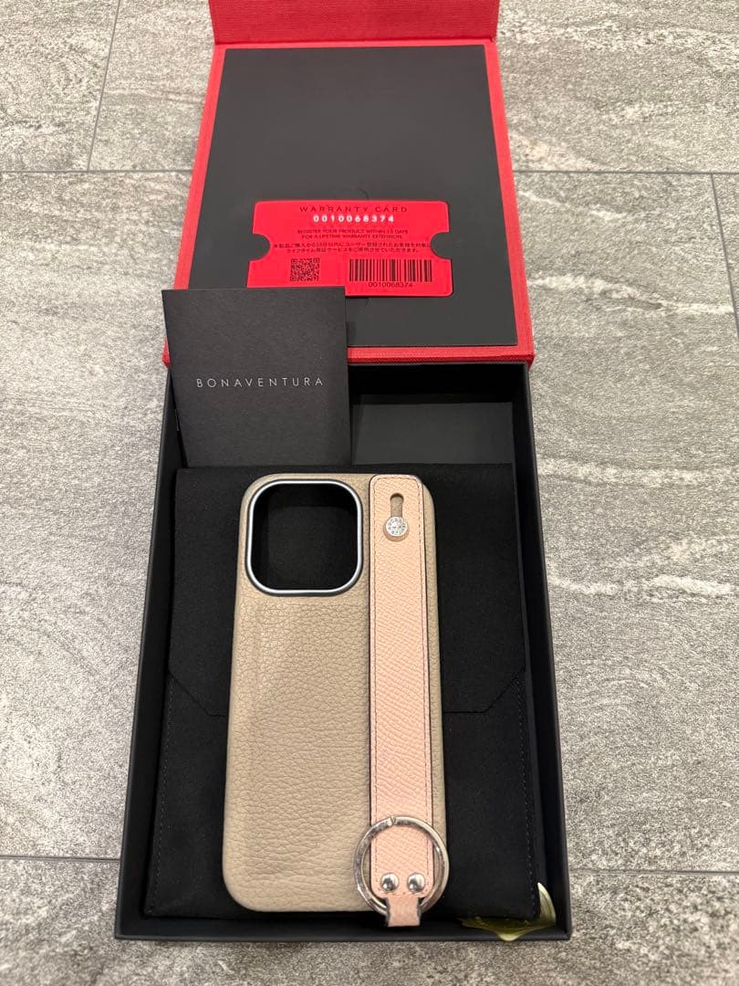 BONAVENTURA グレージュ × シェル iPhone15pro用ケース