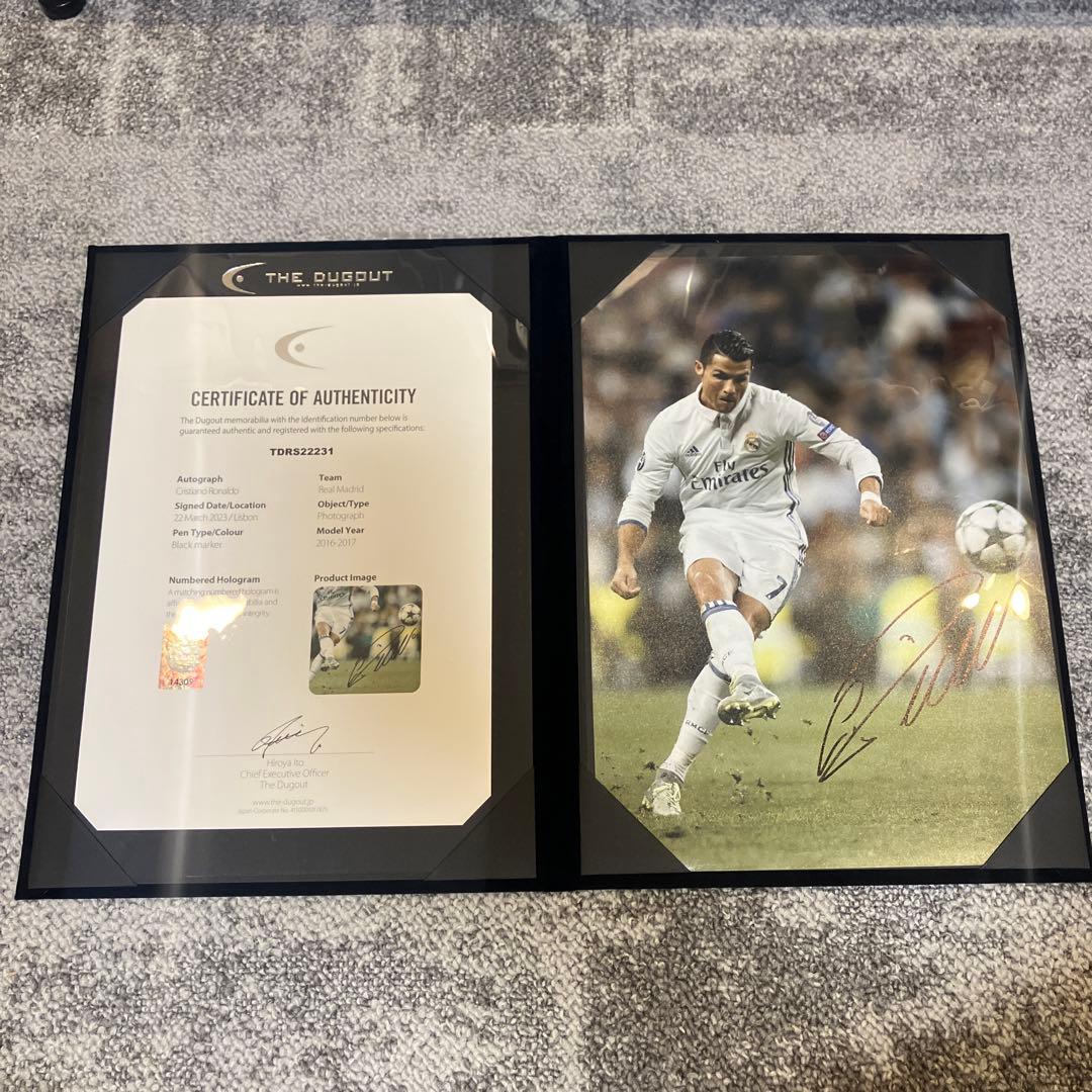 クリスティアーノ・ロナウド 直筆サイン　ダグアウト