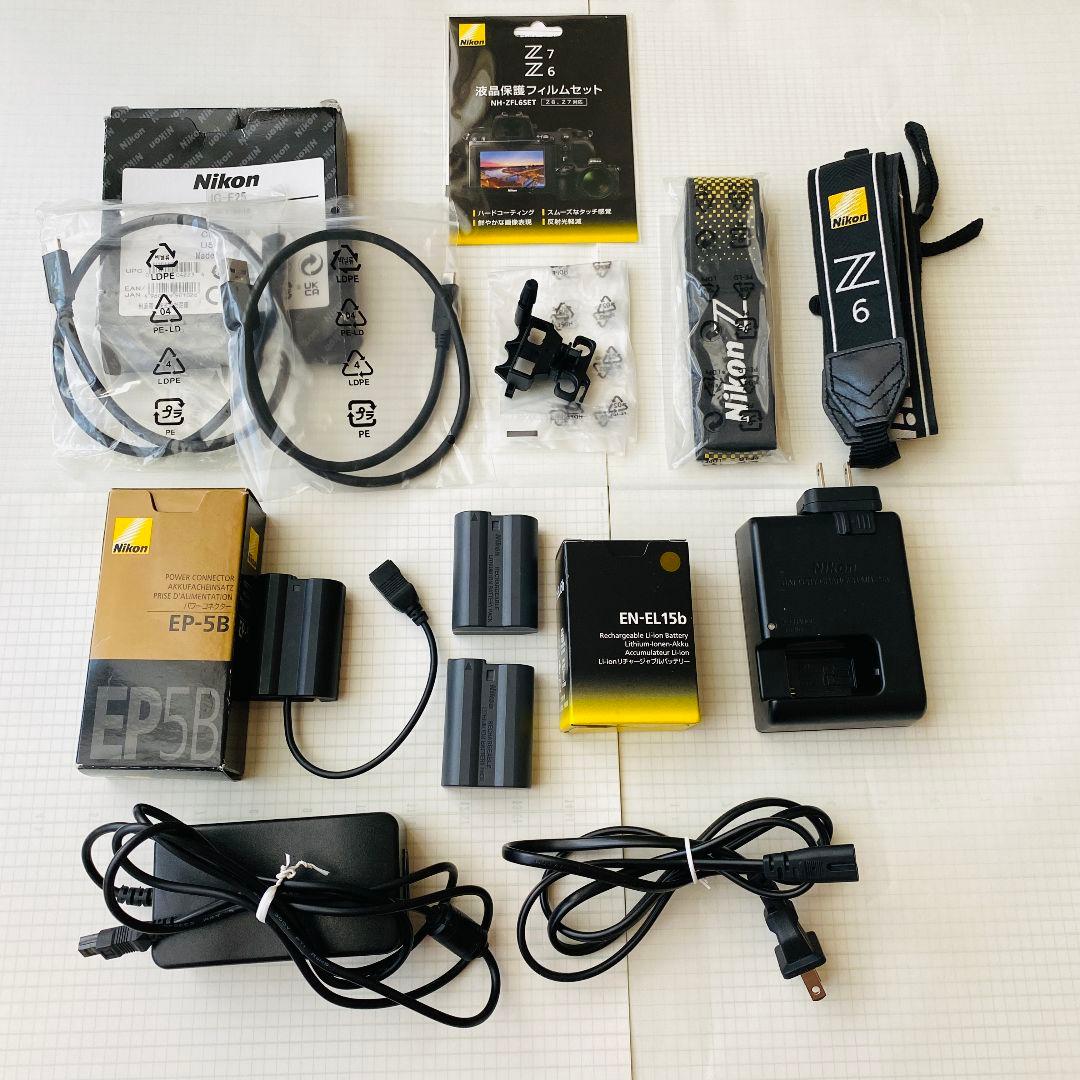 【美品】Nikon Z6 ボディ＋FTZマウントアダプター＋純正バッテリー2本他