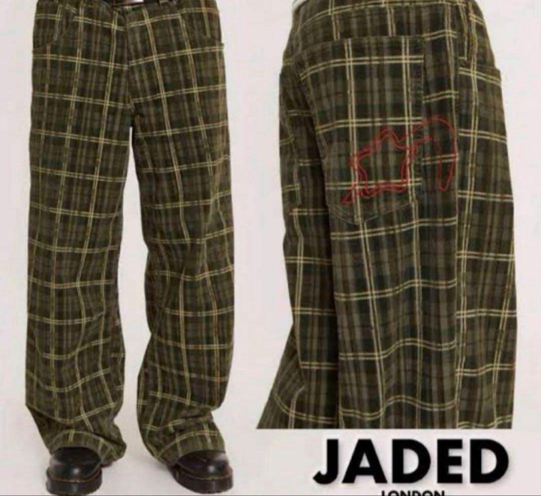Jaded London チェック コーデュロイパンツ W32 かつき着用